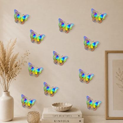 Multicolor Butterfly Wall Decor – 24 Pcs